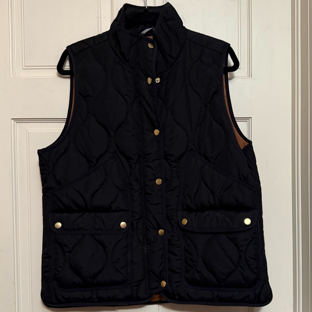 Women's Quilted Black Vest